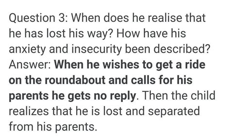 When does he realise that he has lost his way? How have his anxiety and ...