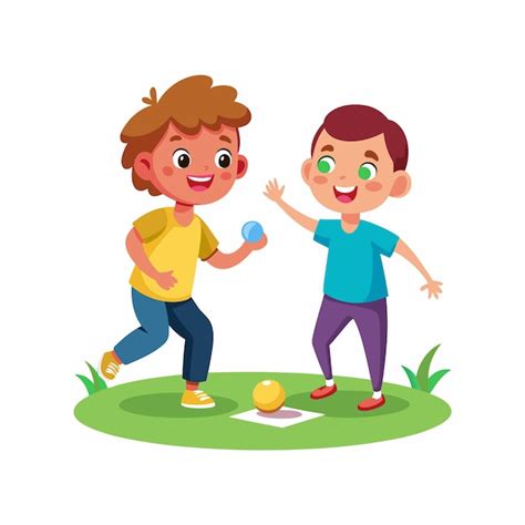 Kids playing and entertaining moments vector illustration | Premium AI ...