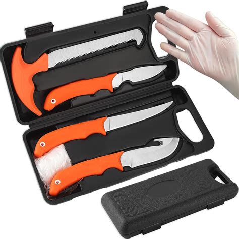 Amazon.com : NEW VIEW 6-Piece Hunting Knife Set for Deer Processing ...