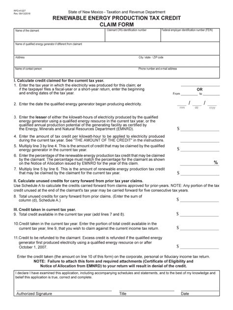 2016 Form NM TRD RPD-41227 Fill Online, Printable, Fillable, Blank ...