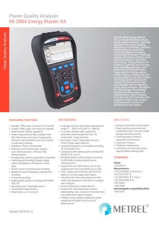 Power Quality Analyser - Power Quality Analyser MI 2892 ST Service ...