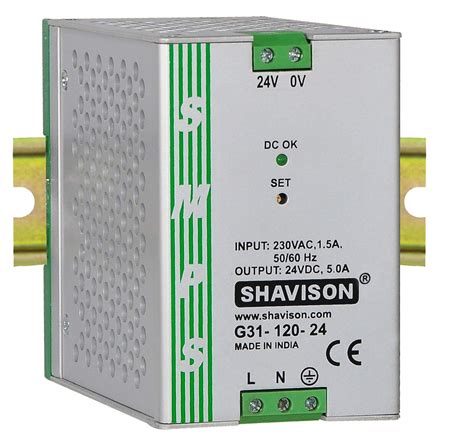 Shavison SMPS G31-120-24, CE & BIS Certified, I/P : 230VAC, O/P: 24VDC ...