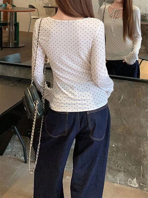 Tie Up Polka-Dot Top | Savana | Bestsellers