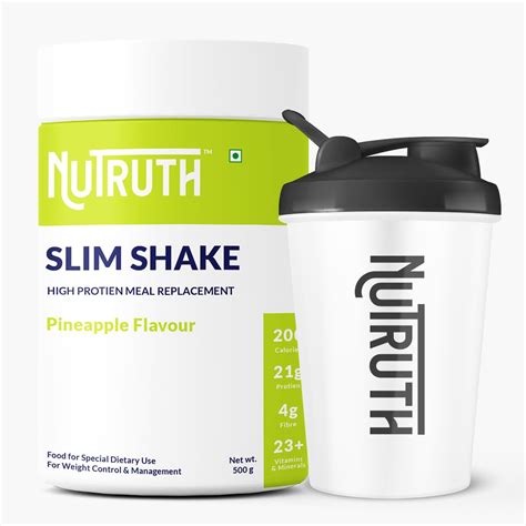 NUTRUTH-High Protein Meal Replacement Slim Shake + 500 Ml Shaker | 21 ...
