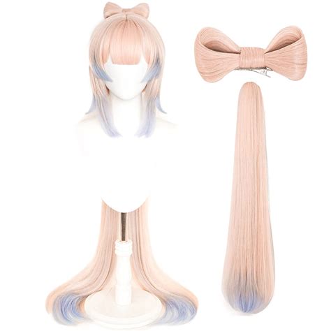 Buy Amback Kokomi Cosplay Wig for Game Genshin Impact Light Pink Ombre ...