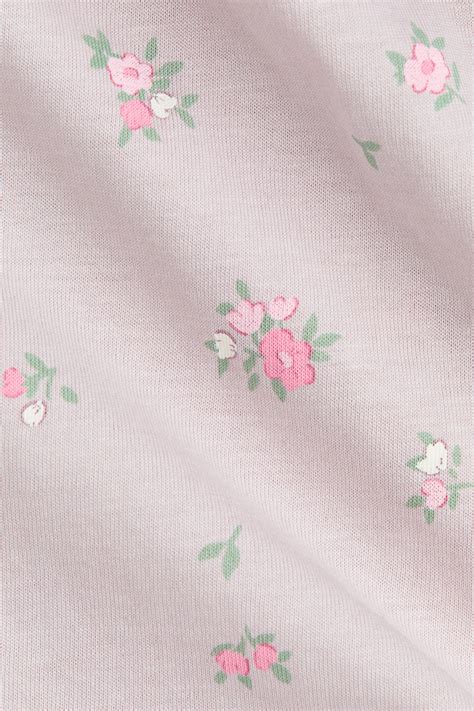 Printed cotton dress - Light purple/Floral - Kids | H&M IN