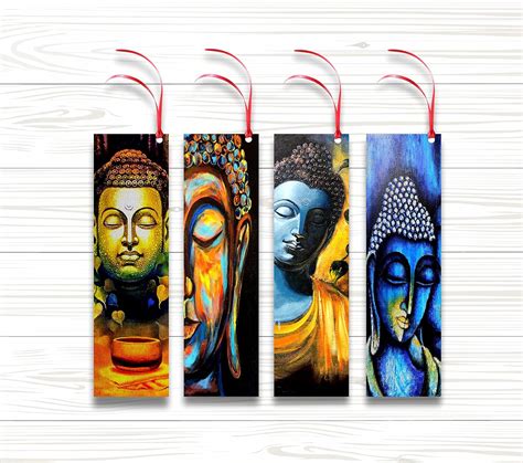 woopme® Set of 4 God Buddha Printed Bookmark for Boys Girls Students ...