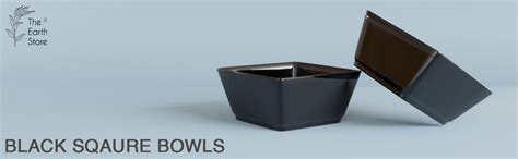 Buy The Earth Store Black Square Ceramic Snack Bowls Set of 2 for ...