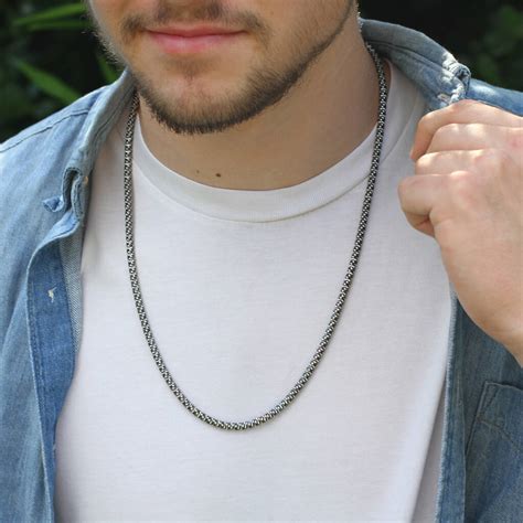 Sterling Silver Men's Starlink Chain Necklace By Hurleyburley man ...