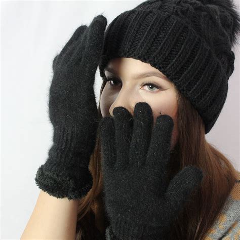 Black Winter Gloves For Women