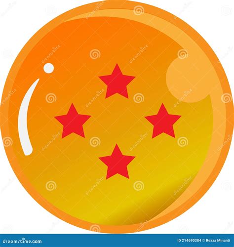 Vector of Dragon Ball Four Star with Gold Color Stock Vector ...