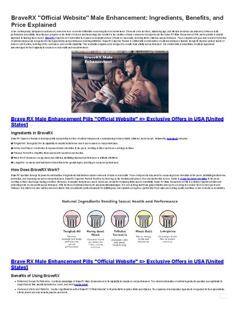 Brave RX Male Enhancement: Ingredients, Benefits, & Pricing Overview ...