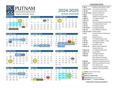 Putnam Schools Calendar - prntbl.concejomunicipaldechinu.gov.co