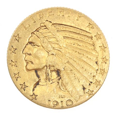 Lot Detail - 1910 US $5 INDIAN HEAD HALF EAGLE GOLD COIN