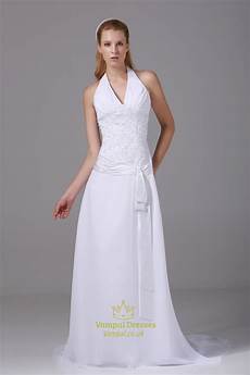 Halter White Wedding Gown by V Neck Halter Wedding Dress White Chiffon Halter Wedding Halter White Wedding Gown