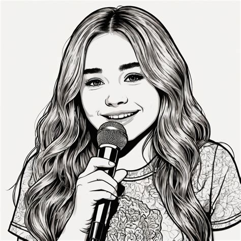 Sabrina Carpenter coloring page