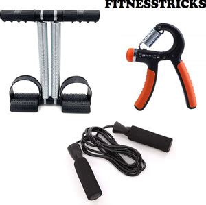 Fitnesstricks Fitness Combo Of Double Spring Tummy Trimmer With Hand ...