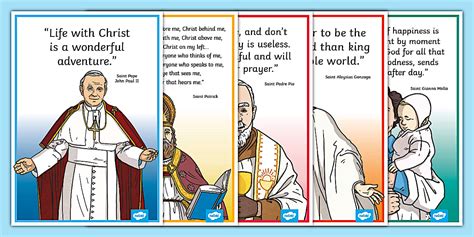 Catholic Saints Quotations KS2 Display Posters - Twinkl
