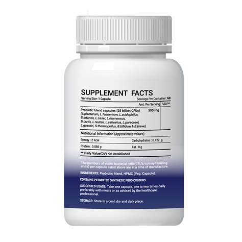 Livestamin Probiotic Forte Supplement 25 Billion Per Capsule With 14 P ...