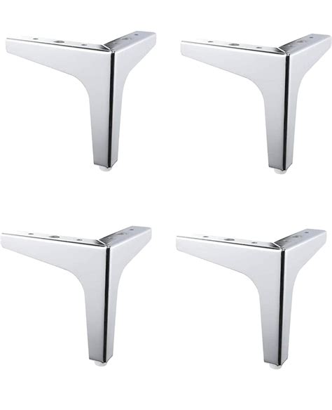 LFM- Heavy Stainless Steel Silver Sofa Leg for Furniture Use Size:- (10 ...