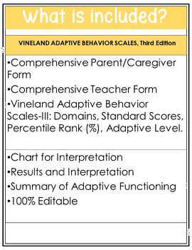 Image result for Vineland Adaptive Behavior Scale Interview Form
