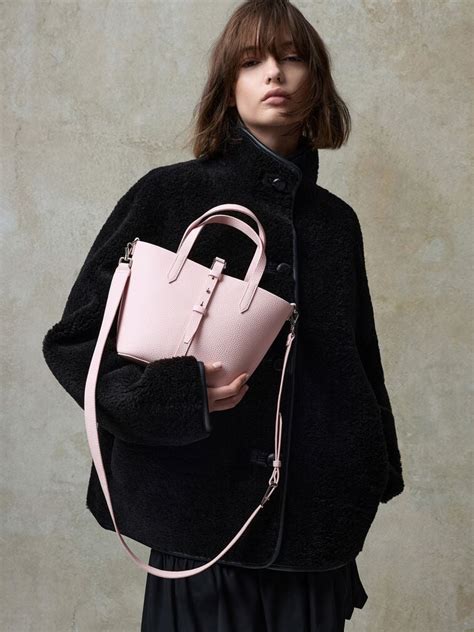 Cotton Candy Pink Beryl Double-Handle Belted Bucket Bag - Cotton Candy ...