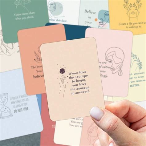 30pcs Positive Affirmation & Mindfulness Cards, Inspirational Quote Art ...