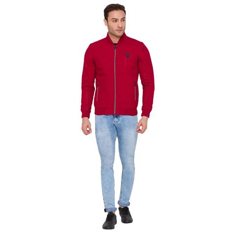 Being Human Regular Fit Men Collared Jackets-Maroon
