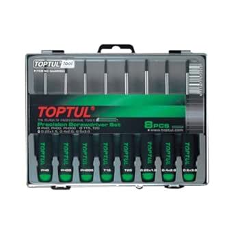 Toptul GAAW0802 Precision Screwdriver Set (Slotted & Phillips Type ...