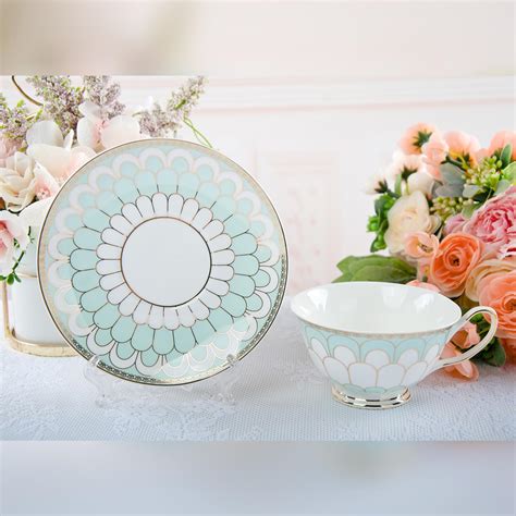 Buy Additions Home Fine English Bone China Inner Printed Cup and Saucer ...