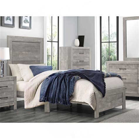 Gracie Oaks Panel Bed Wooden Bedroom Furniture 1Pc | Wayfair