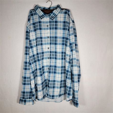 Eddie Bauer Shirt Button Down Plaid Barn Chore... - Depop