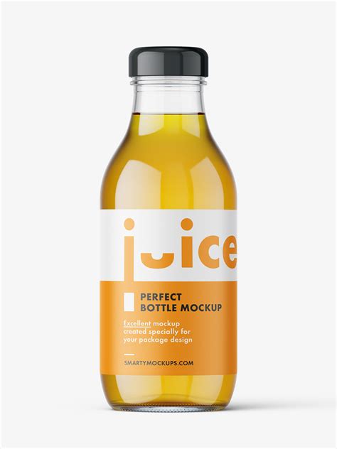 Apple juice bottle mockup - Smarty Mockups