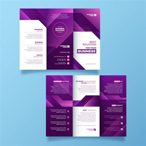 Abstract style trifold brochure template | Free Vector