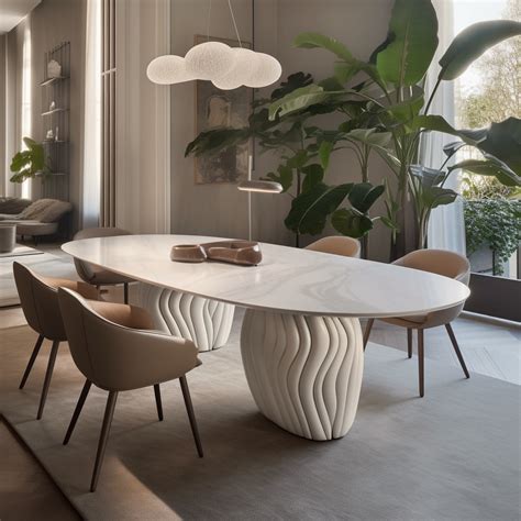 Biomorphic bespoke designer dining table | Dinning room design, Unique ...