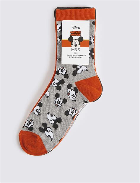 Buy 3 Pairs of Mickey Mouse™ Socks at Marks & Spencer