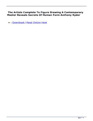 Anthony Ryder Figure Drawing Pdf - Fill Online, Printable, Fillable ...