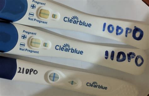 10DPO, 11DPO, 21 DPO progression | Clearblue : TFABLinePorn