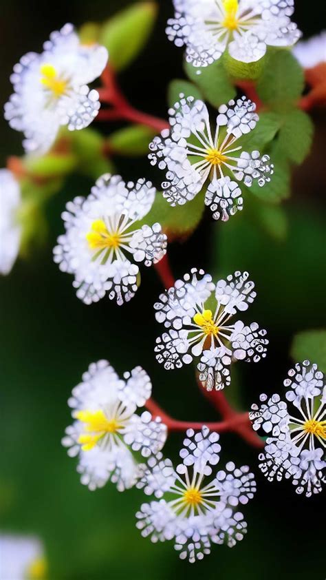 Beautiful White Flowers with Yellow Centers