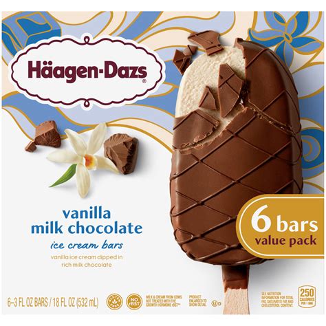 Haagen-Dazs Ice Cream Bars, Vanilla Milk Chocolate, Value Pack-Hero