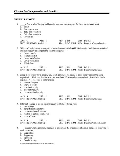 Compensation - More Questions - Chapter 6—Compensation and Benefits ...