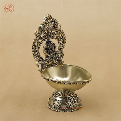 Brass Ganesh Diya Fine, 5.5" – Dharma Statues