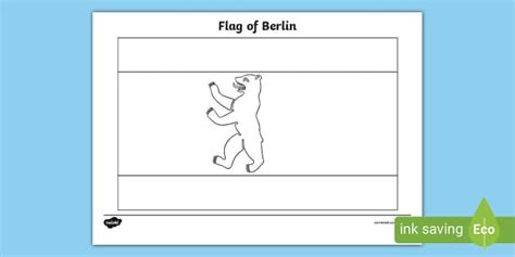 Berlin Flag Colouring Page (teacher made) - Twinkl