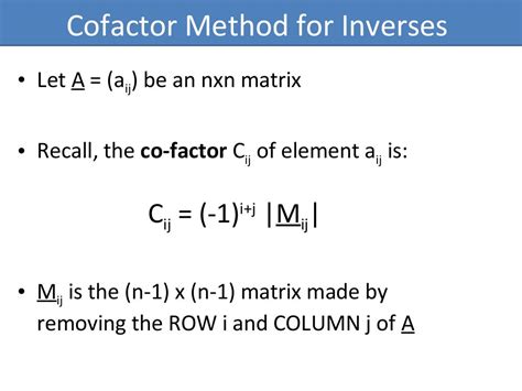 Image result for Cofactor Matrix