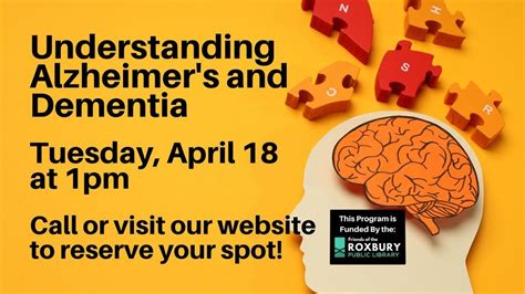 Understanding Alzheimers and Dementia, Roxbury Township Public Library ...