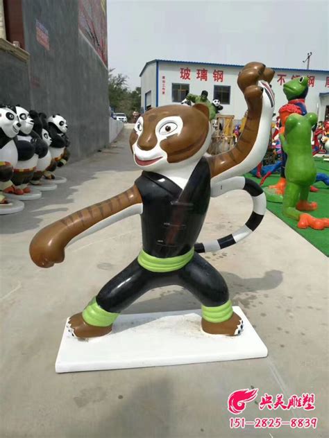 动漫猴子雕塑-玻璃钢动漫人物功夫熊猫之猴子-曲阳央美园林雕塑有限公司
