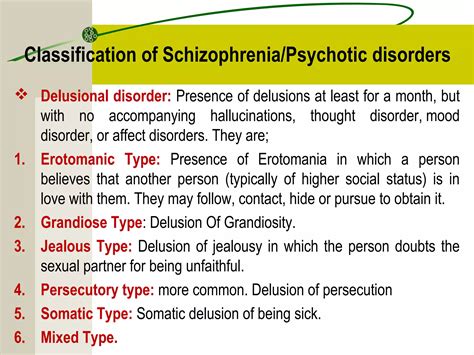 Schizophrenia & other psychotic disorders | PPT