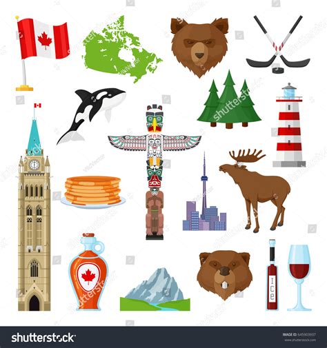 National Symbols Canada Official Representation Country: เวกเตอร์สต็อก ...