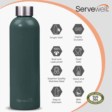 Buy SERVEWELL Osaka Solid Single Wall Bottle - 675 ml from Servewell at ...