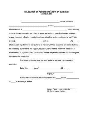 Delegation Of Powers - Fill and Sign Printable Template Online